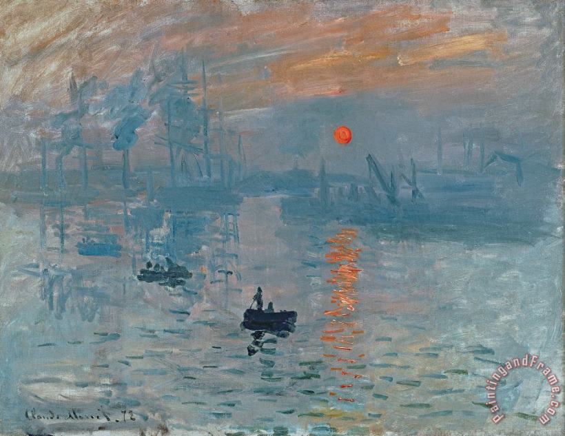 Claude Monet Impression Sunrise Art Painting