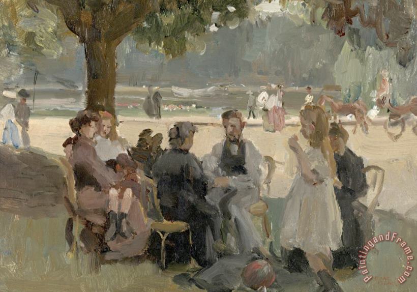 Isaac Israels In The Bois De Boulogne Near Paris painting - In The Bois