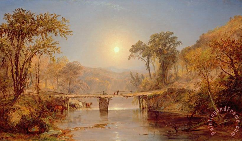 Jasper Francis Cropsey Indian Summer on the Delaware River Art Painting
