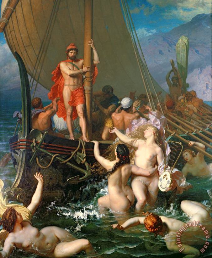 Leon Auguste Adolphe Belly Ulysses and the Sirens Art Painting