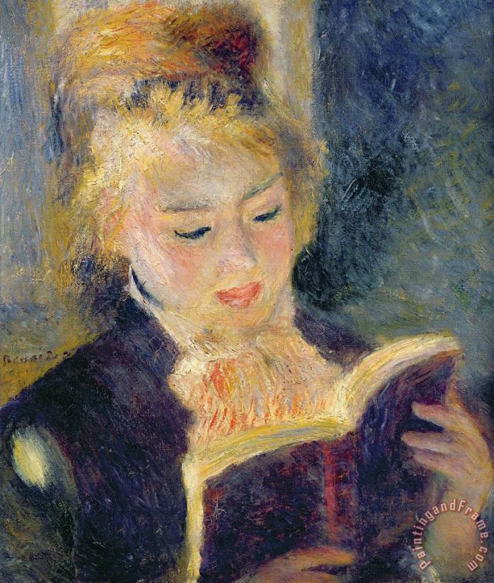 Pierre Auguste Renoir Girl Reading Art Painting