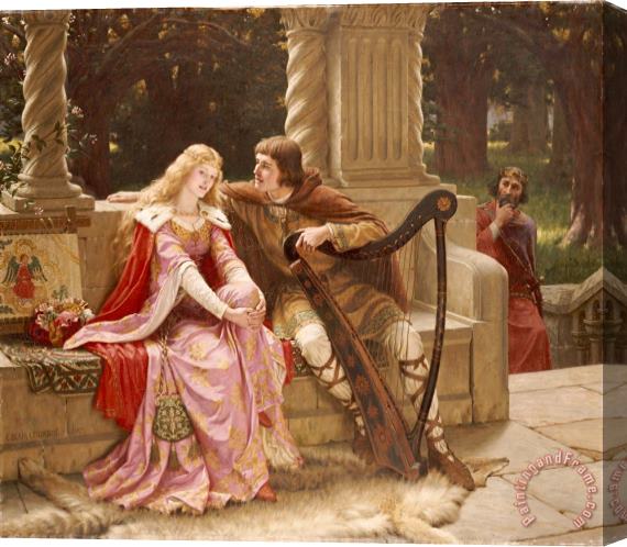 Edmund Blair Leighton The End of the Song Stretched Canvas Print / Canvas Art