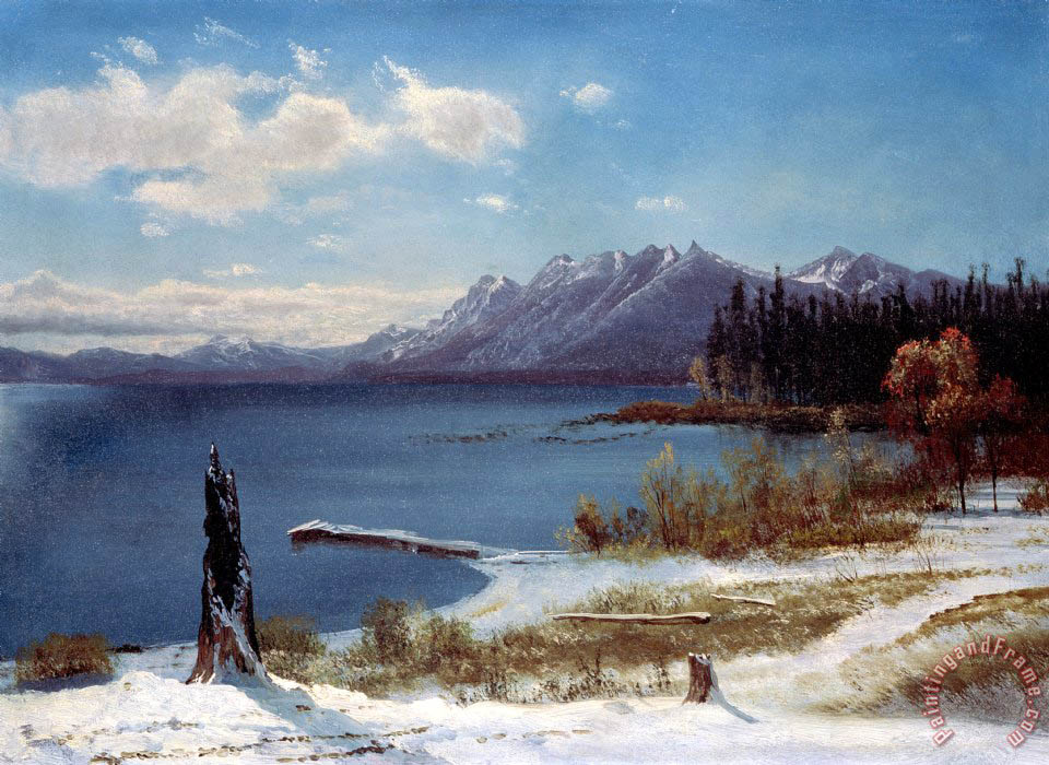 Albert Bierstadt Lake Tahoe painting Lake Tahoe print for sale