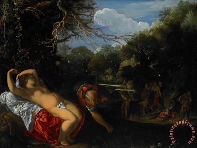 Adam Elsheimer Apollo And Coronis Art Painting