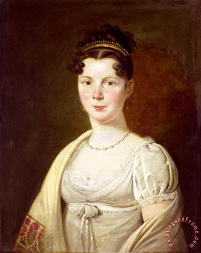Adriaan de Lelie Portrait of Wilhelmina Maria Haack, Fourth Wife of Gerrit Verdooren Art Painting