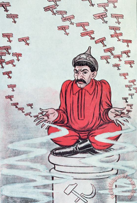 Adrien Barrere Caricature Of Stalin Art Painting