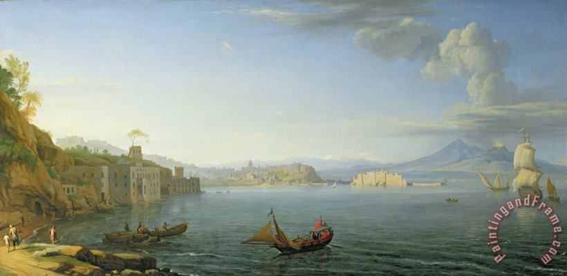 Adrien Manglard View of Naples Art Painting