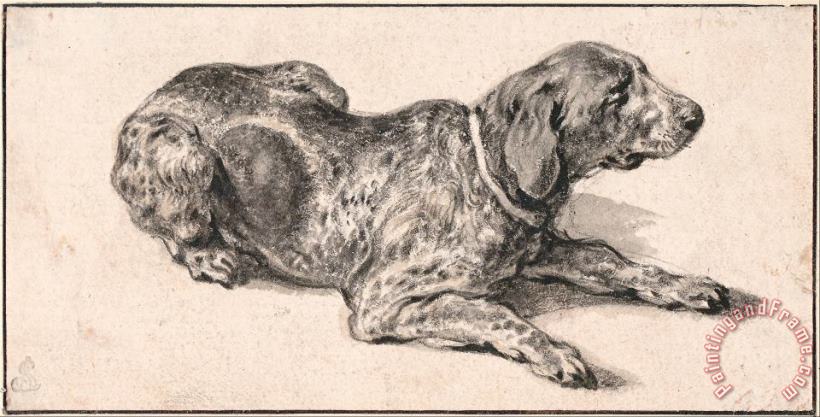 Aelbert Cuyp Reclining Dog 1645 Art Print