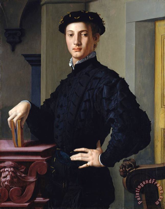 Portrait of a Young Man painting - Agnolo Bronzino Portrait of a Young Man Art Print