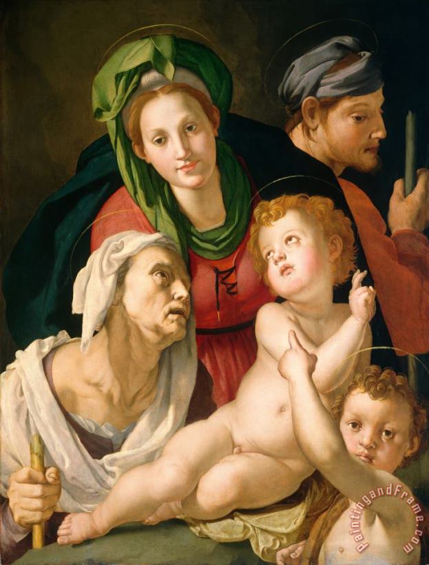 The Holy Family painting - Agnolo Bronzino The Holy Family Art Print