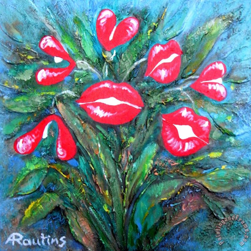 Agris Rautins Bouquet Of Kisses Art Print