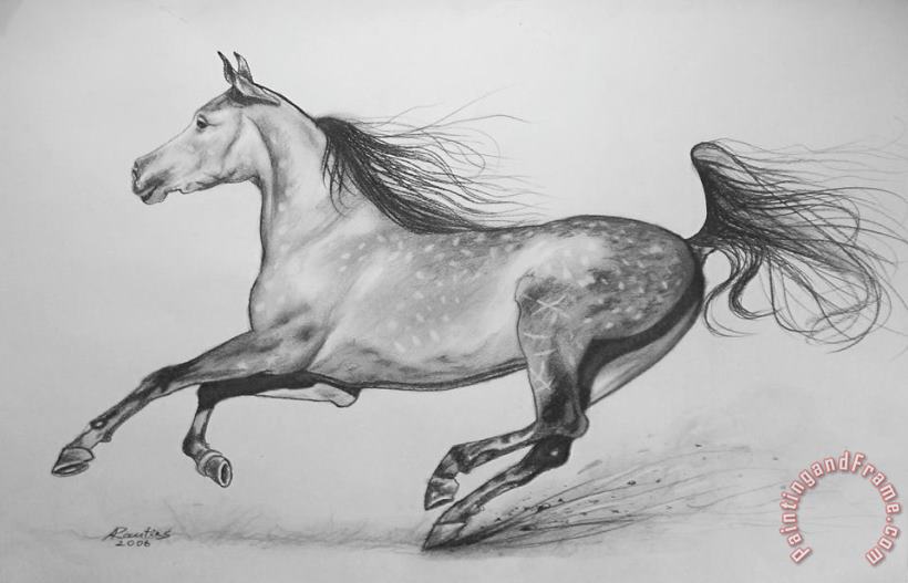 Agris Rautins Galloping horse Art Painting