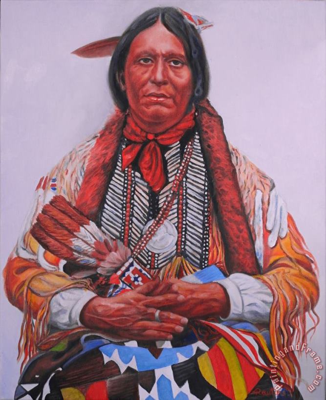 Native american painting - Agris Rautins Native american Art Print