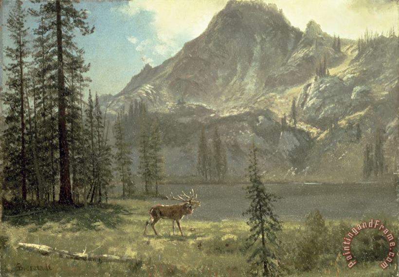 Albert Bierstadt Call of the Wild Art Painting