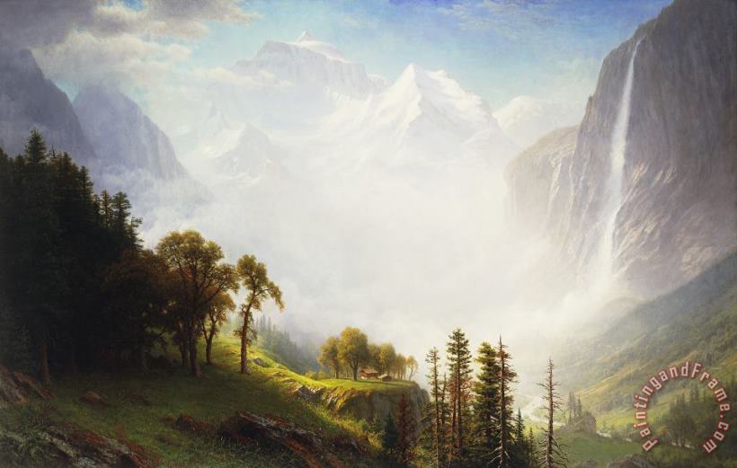 Albert Bierstadt Majesty Of The Mountains Art Painting