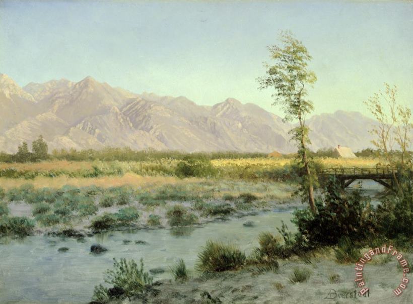 Prairie Landscape painting - Albert Bierstadt Prairie Landscape Art Print