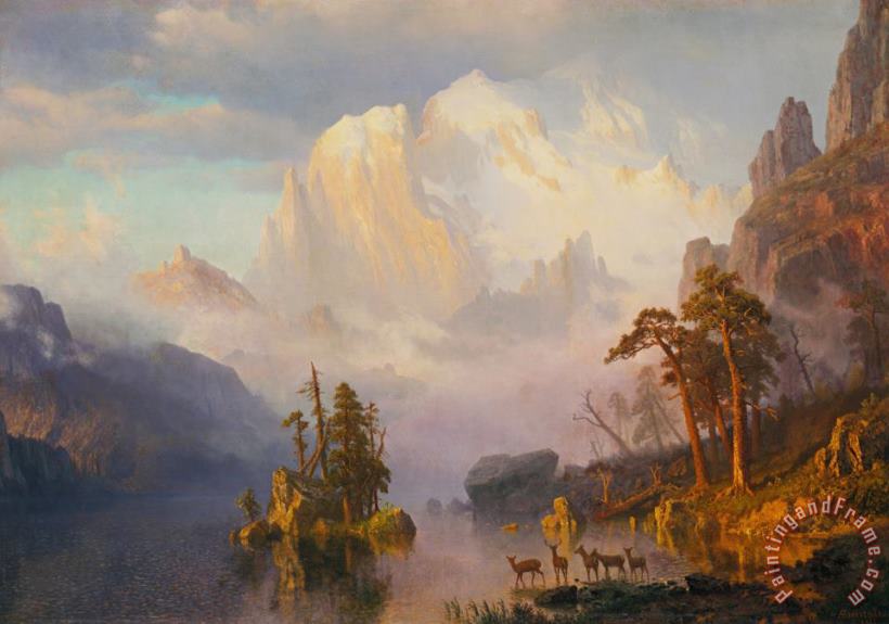 Albert Bierstadt Rocky Mountains Art Print