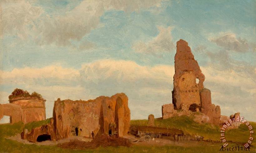 Ruins Campagna of Rome, 1867 painting - Albert Bierstadt Ruins Campagna of Rome, 1867 Art Print