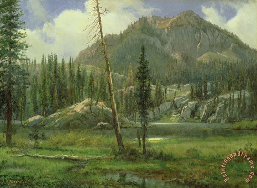 Albert Bierstadt Sierra Nevada Mountains Art Painting