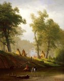 The Wolf River - Kansas by Albert Bierstadt
