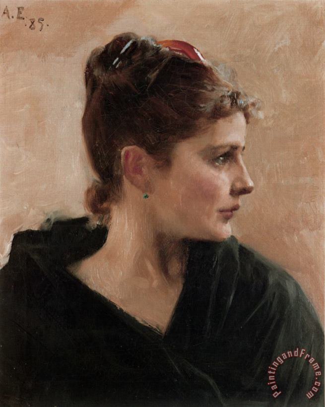 Albert Edelfelt Portrait of a Young Lady Art Print
