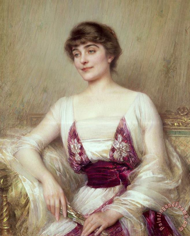 Albert Lynch Portrait Of A Countess Art Painting