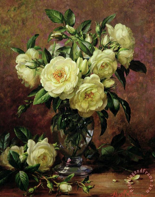 White Roses - A Gift from the Heart painting - Albert Williams White Roses - A Gift from the Heart Art Print
