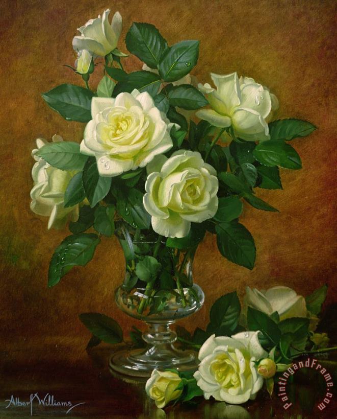 Albert Williams Yellow Roses Art Print