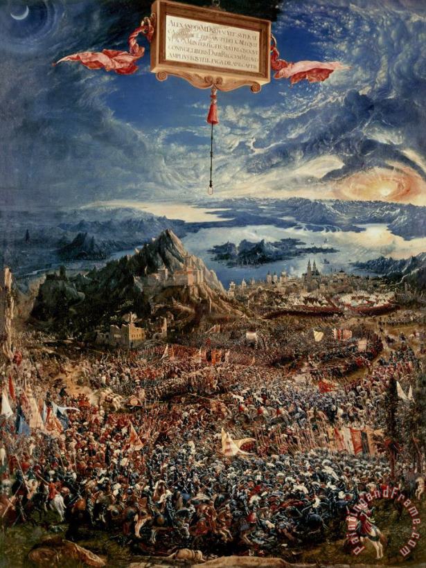 The Battle of Issus painting - Albrecht Altdorfer The Battle of Issus Art Print