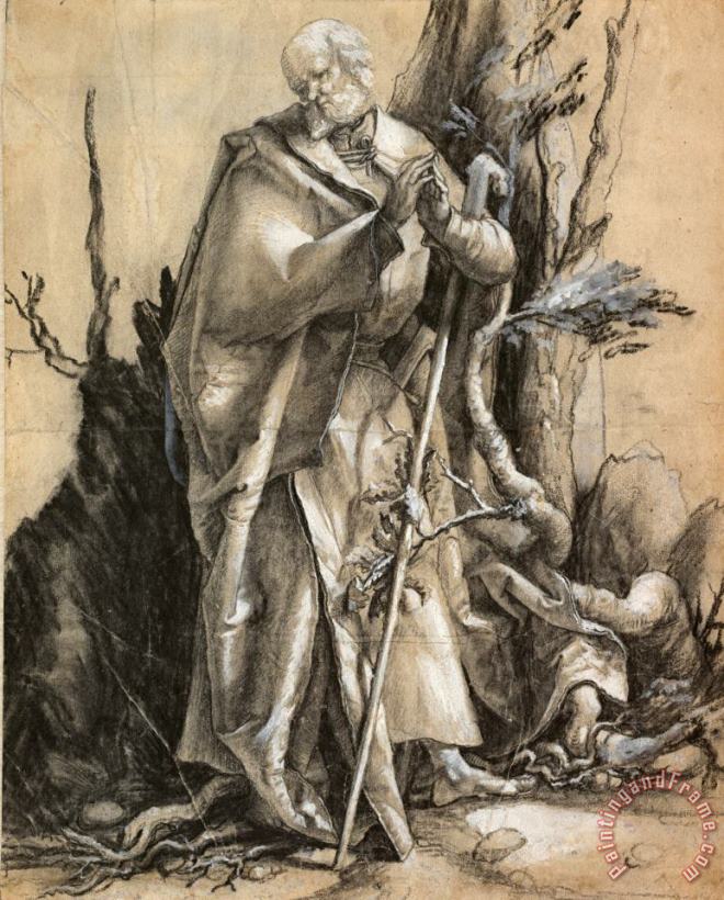 Albrecht Durer Bearded Saint in a Forest, C. 1516 Art Print