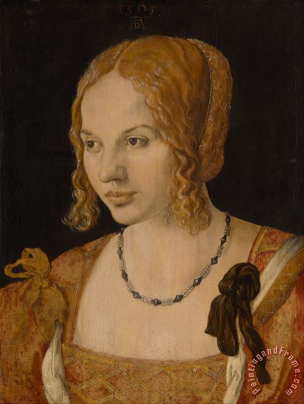 Albrecht Durer Portrait Of A Young Venetian Woman Art Print