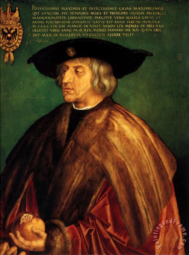 Albrecht Durer Portrait of Emperor Maximillian I Art Painting