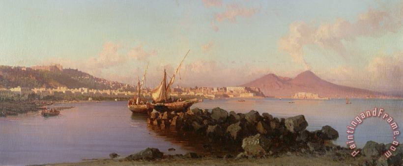 Alessandro la Volpe View of the Bay of Naples Art Painting