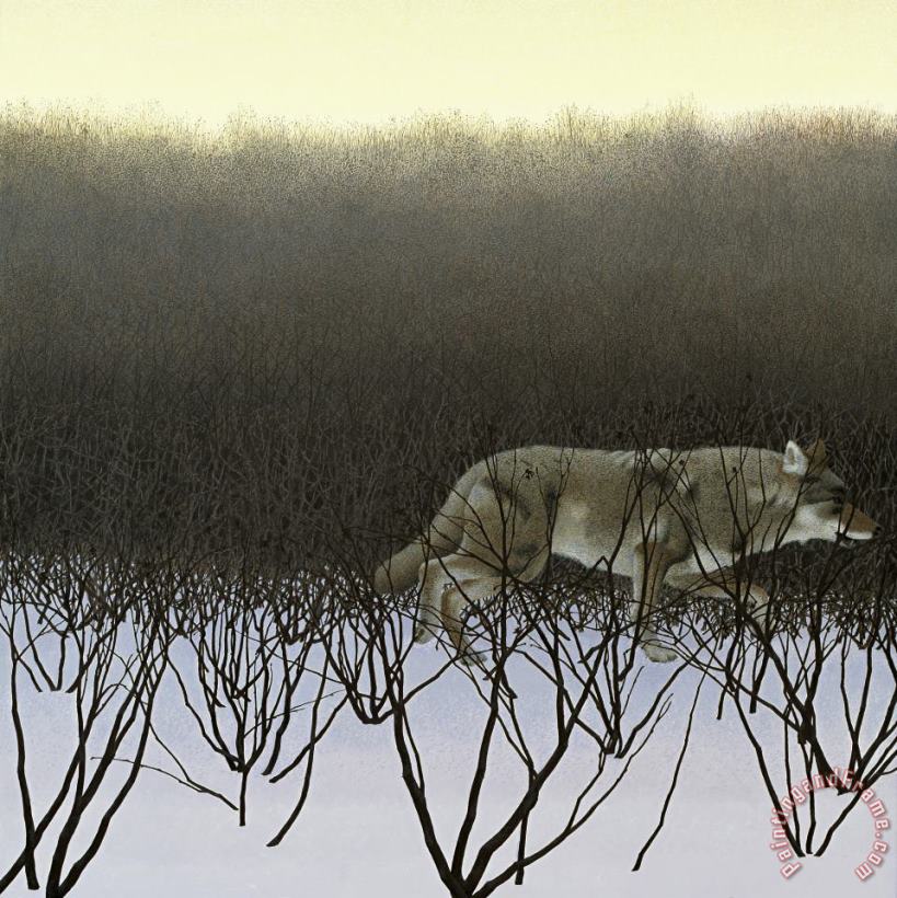 Coyotes And Alders painting - Alex Colville Coyotes And Alders Art Print