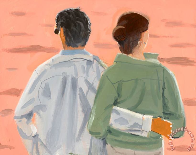 Kym And Peter, 1992 painting - Alex Katz Kym And Peter, 1992 Art Print