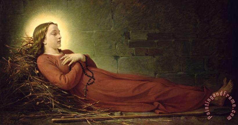 Alexandre Grellet The Death of Germaine Cousin the Virgin of Pibrac Art Painting