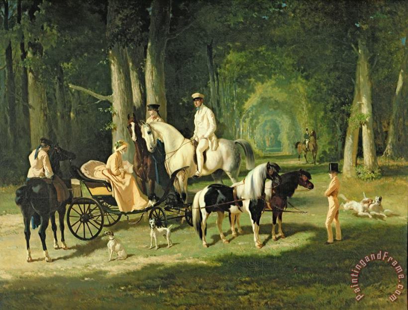 Mr and Mrs A Mosselman and their Two Daughters painting - Alfred Dedreux Mr and Mrs A Mosselman and their Two Daughters Art Print Mr and Mrs A Mosselman and their Two Daughters painting - Alfred Dedreux Mr and Mrs A Mosselman and their Two Daughters Art Print