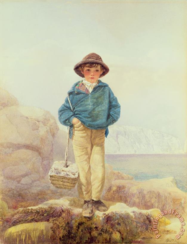 Young England - A Fisher Boy painting - Alfred Downing Fripp Young England - A Fisher Boy Art Print
