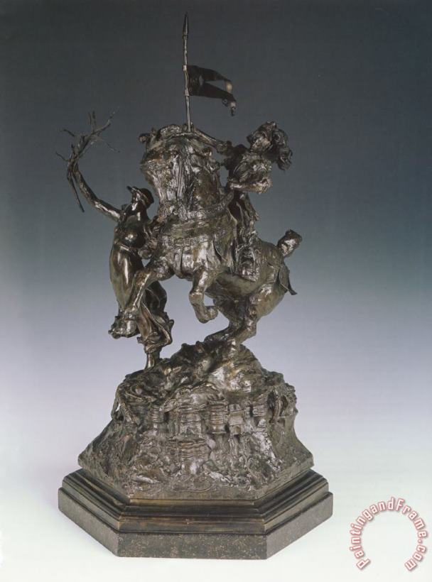 Alfred Gilbert St George And The Dragon, Victory Leading Sketchmodel for a Proposed War Memorial Art Print