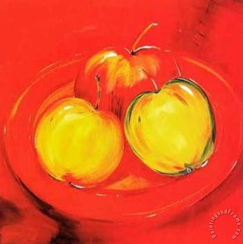 Apple Platter painting - alfred gockel Apple Platter Art Print