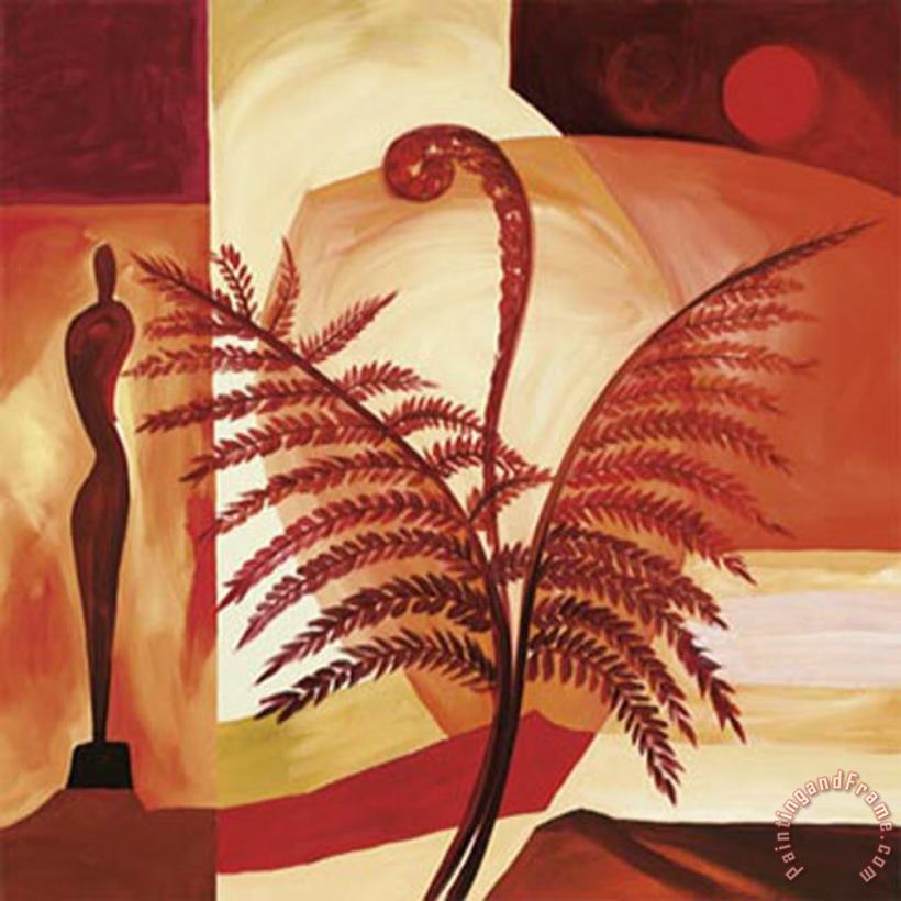 Fiddle Ferns Ii painting - alfred gockel Fiddle Ferns Ii Art Print