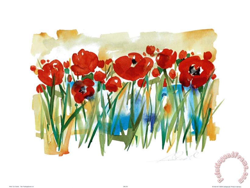 alfred gockel Field of Poppies Art Print