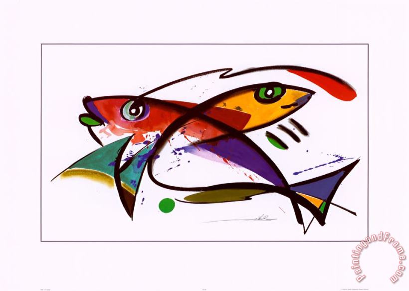 Fish painting - alfred gockel Fish Art Print