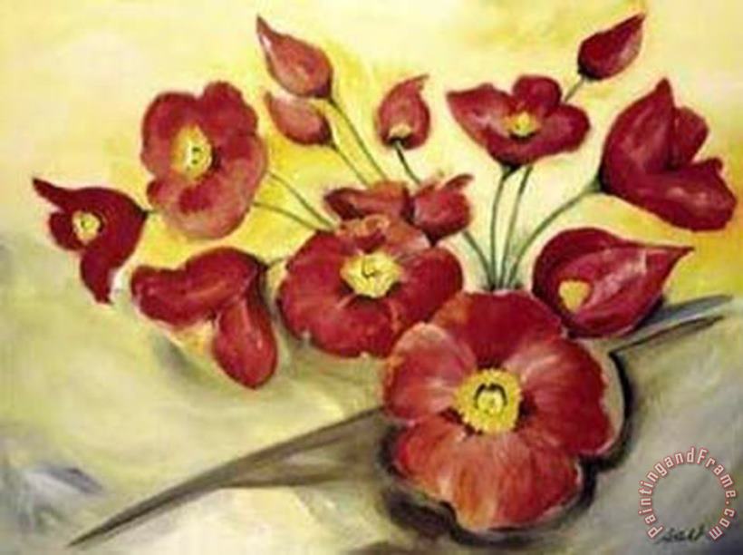 alfred gockel Grand Anemones Art Painting