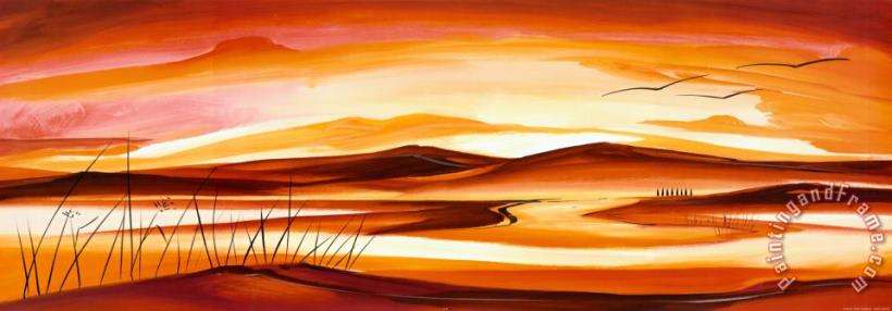 Lost in The Desert I painting - alfred gockel Lost in The Desert I Art Print