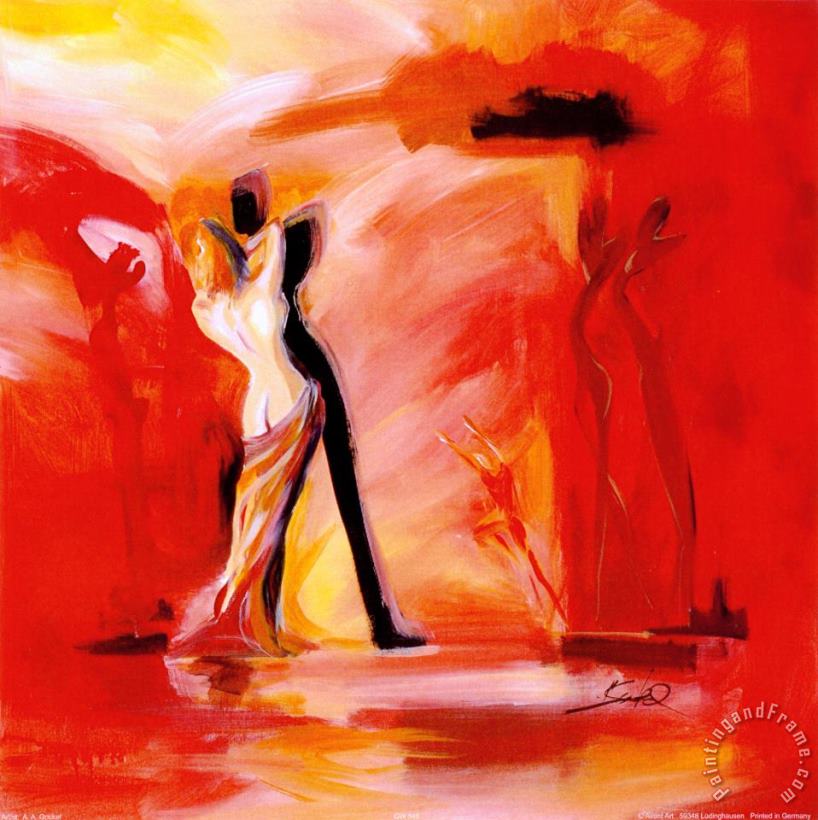 alfred gockel Romance in Red Ii Art Painting