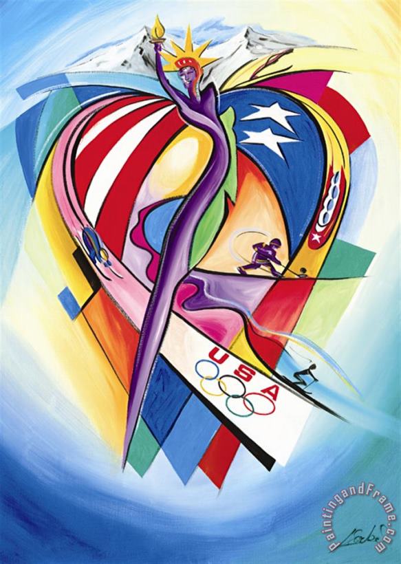 Usoc Olympic Celebration painting - alfred gockel Usoc Olympic Celebration Art Print