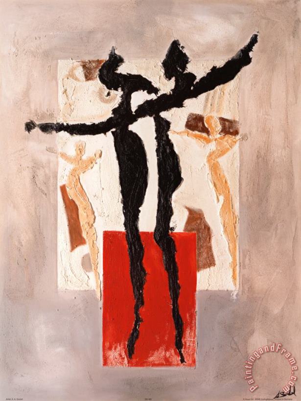 Zorba S Dance painting - alfred gockel Zorba S Dance Art Print
