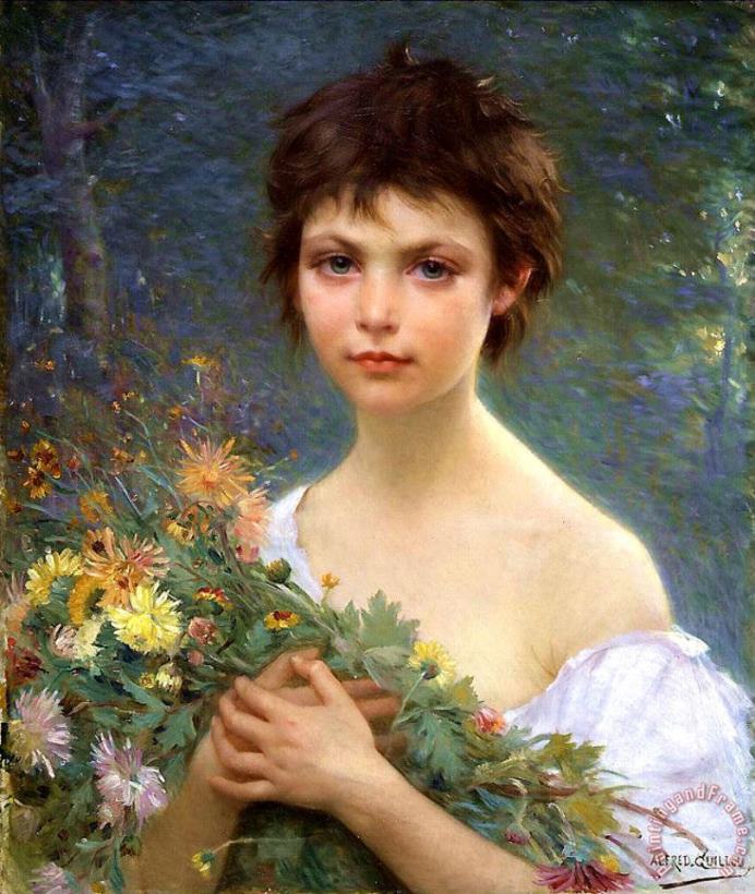 Morning Bouquet painting - Alfred Guillou Morning Bouquet Art Print