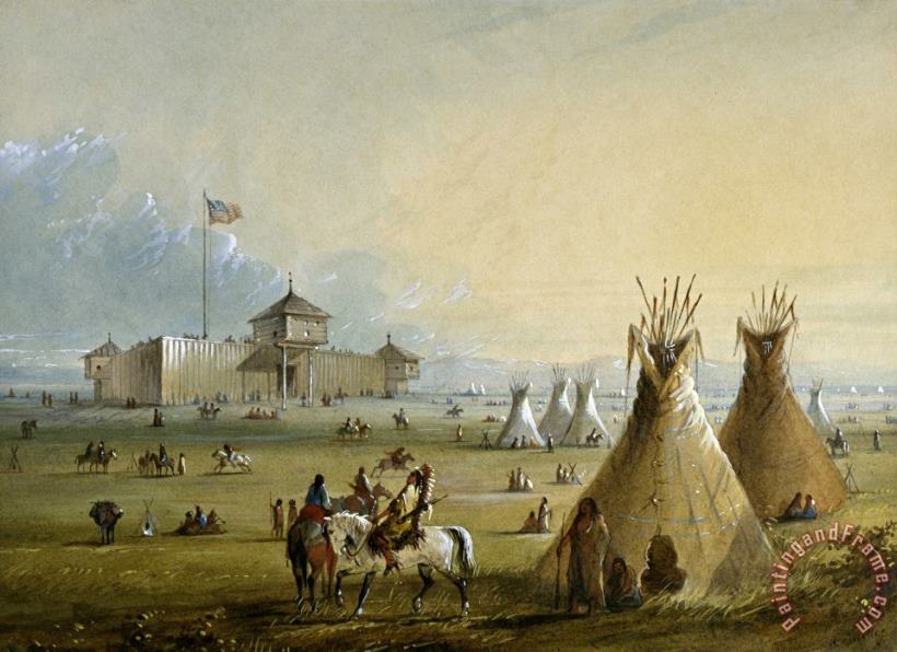 Fort Laramie painting - Alfred Jacob Miller Fort Laramie Art Print